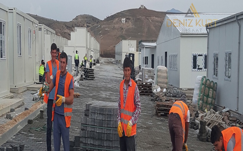 Kahramanmaraş İli Dulkadiroğlu İlçesi Sivricehöyük Köyü Geçici Barınma Merkezleri Alt Yapı ve Prefabrik Sosyal Donatı Yapım İnşaat İşi Kapsamında Bordür- Parke - Oluk Taşı İşi
